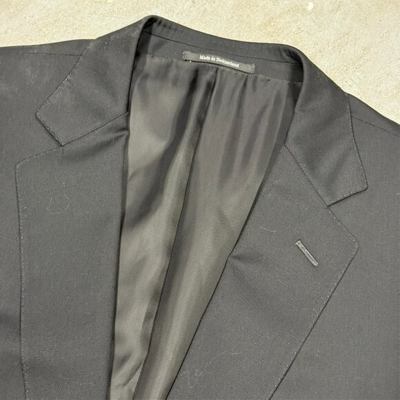 Ermenegildo Zegna Blazer Black Wool Sport Coat Switzerland 50R - Picture 5 of 11